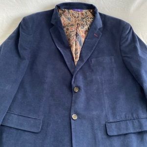 Corduroy Blazer, navy blue, xxl